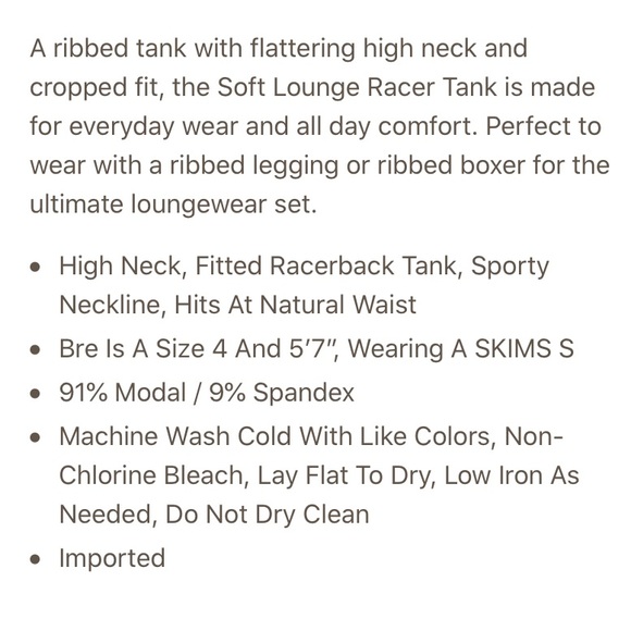 SKIMS SOFT LOUNGE RACER TANK - Picture 4 of 6